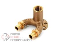 Водорозетка проходная Rehau В 20х1/2'х16 RX бронза надвиж 2 болта в компл