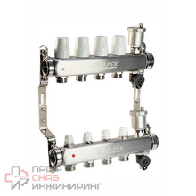 Коллекторная группа VALFEX НЕРЖ с ручн. регулир. клап. 1"х 3 вых Евроконус 3/4"