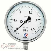 Манометр Росма ТМ-621Р.00 (0-10MPa) M20x1,5.1,0.Б