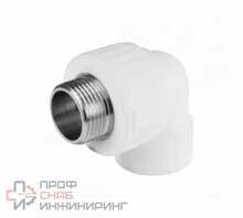 Угольник PP-R бел комб 20х3/4 дюйма НР VALFEX 10126220 127-0593