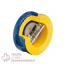 Клапан обратный Zetkama двухстворчатый чугунный 407A100C56 межфланцевый Ду100 Ру16