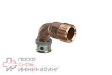 Пресс-угольник, Viega, Pexfit Pro, Viega, 20x3/4", наружная резьба, бронза, модель 4714