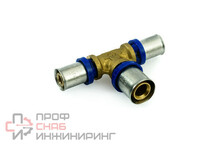 Тройник 32-32-32, General Fittings 5T00, 10, пресс-пресс, латунь
