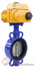 Затвор дисковый поворотный DN.ru WBV3432N-2W-Fb-H Ду100 Ру16, корпус - углеродистая сталь WCB, диск - нержавеющая сталь 316L, уплотнение - NBR, с электроприводом DN.ru QT-N-015EM-O1-220VAC-У1 220В