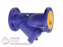 Фильтр сетчатый Rushwork 600-040-16, DN040, PN16, корпус - GJL-250 (GG25)  сетка - AISI304, ячейка - 1,0 мм, Ф/Ф