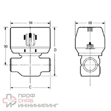 Клапан регулировочный Honeywell Ду15 2-х ходовой