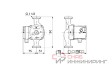 Насос Grundfos UPS25-70 180 1x230V 50Hz 9H