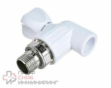Кран шаровый PPR 25х3/4 угловой для радиатора Политэк