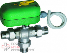 Шаровой кран FAR 3-х ход. зон. с серв. и ручн. деблок. 220 В 1" НР