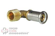 Угольник Henco 90° НР латунь пресс 16x1/2"