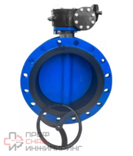 Затвор поворот чуг EPDM Ду600 Ру10/16 ред п/эл фл д/чуг Benarmo