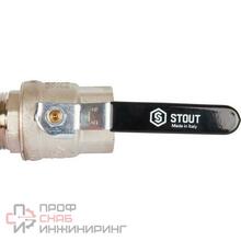 Кран шаровой полнопроходной, ВР/НР, ручка рычаг 1 1/4 STOUT