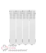 Радиатор алюминиевый секционный Oasis PRO 350/80/4 боковое подключение