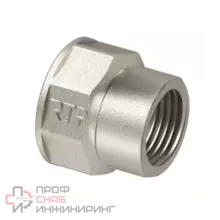 Муфта РосТурПласт латунный перех Ду25х15 ВР никель 25172