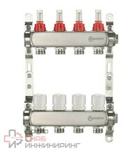 Группа коллект нерж Aquasfera расход 1" м/м 10в 3/4" ЕК н/р 9503-09