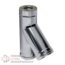 Сэндвич-тройник Ferrum 135° (430/0,8мм + нерж.) Ф115х200