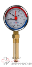 Термоманометр Экомера МД04-80мм 0..1МПа 0..120С G1\4 L=60 mm с переходником на G1\2