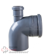 Отвод 110x90 с выходом 50 (прямой) Политэк