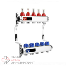 Группа коллекторная с расходомерами VARMEGA ВР 1" на 5 контуров 3/4" EK