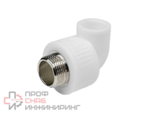 Угольник полипропиленовый комбинированный 90° КОНТУР PP-R D25-3/4"