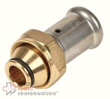 Переходник 20-3/4", Henco P, 19, пресс-резьба, вн., латунь, евроконус