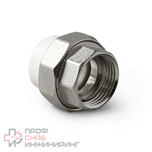 Соединение разборное Pro Aqua PPR 63 х 2 ВР полипропиленовое белое