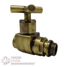 Вентиль SR Rubinetterie Prestige & Minimal крест прямой 1/2" бронза