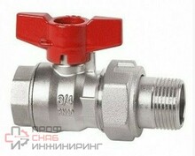 Кран шаровой Cimberio серии RED6 1 (В-американка) ручка-бабочка