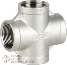 Крестовина GENEBRE 0180 05, DN020 (3/4")  PN20, корпус - AISI316 (CF8M)  ВР-ВР