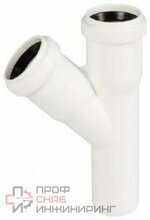 Тройник Ostendorf НТEAw Ду50/50 45гр., цвет: белый 559620