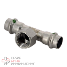 Тройник, Viega, Sanpress Inox, с SC-Contur, с внутренней резьбой, нержавеющая сталь, 15 x 1/2" x 15 мм, модель 2317.2