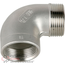 Угольник GENEBRE 0092 05, DN020 (3/4")  PN20, 90 град, корпус - AISI316 (CF8M)  НР-ВР