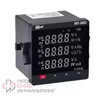 Вольтметр цифровой DEKraft ВМ-96 D96x96мм трехфазный, вход 600В, LED-дисплей
