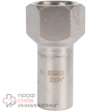 Вставка переходная Rommer НПр-ВР 22х3/4 из нержавеющей стали