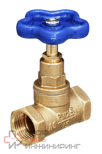 Клапан запорный латунь 15б3р Ду25 Ру25 м/м БАЗ