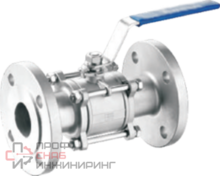 Кран шаровой Lotar нержавеющий фланцевый, 1/2" (DN15)  AISI316 (CF8M)  LTR-TF15/6