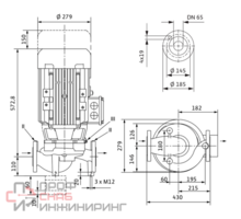 Насос Wilo VeroLine-IPL65/175-5.5/2