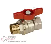 Шаровой латунный кран ВР-ВР полнопроходной, ручка-бабочка, Ду25 Ру 35, Giacomini DADO R951