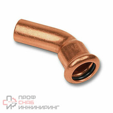 Отвод Sanha 6000 45° DN28-28 пресс-пресс медь однораструбный