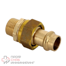 Разъёмное соединение с плоским уплотнением НР бронзовое Profipress с SC-CONTUR DN15х1/2", модель 2265
