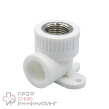 Уголок комбинированный Акватек ВР с креплением 20х1/2" белый