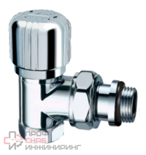 Вентиль термостатический угловой FAR, 1/2" ВР серебряный, EPDM