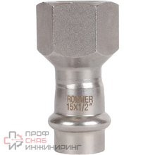 Переходник Rommer ВПр-ВР 15х1/2 из нержавеющей стали