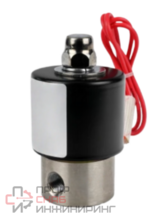 Клапан электромагнитный DN.ru VS131-NT-NC-24VAC 1/8" Ду6 Ру10 прямого действия двухходовой, корпус - сталь нержавеющая 304, присоединение - внутренняя резьба, уплотнение - NBR, нормально-закрытый, катушка - 24В AC