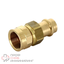 Разъёмное соединение, Viega, Sanpress, с SC-Contur, 18x3/4", с плоским уплотнением, с переходом на внутреннюю резьбу, бронза, модель 2262