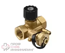 Клапан балансировочный Aquasfera латунь Ду25 Ру16 м/м Kvs4 нип спуск 2013-03