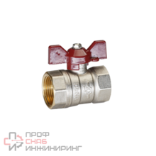 Кран шаровой бабочка 1 1/4" ВВ красная TEMPER (88.В-В.1.1/4".Б)
