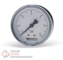 Манометр аксиальный F+R100, 63мм, 0-6 бар, 1/4" Watts