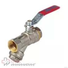 Кран-фильтр шаровой Aquasfera латунь 1014 Euro Ду20 Ру30 м/м полн рыч 1014-02