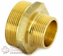 Ниппель редукционный 1/2" x 1/4", латунный